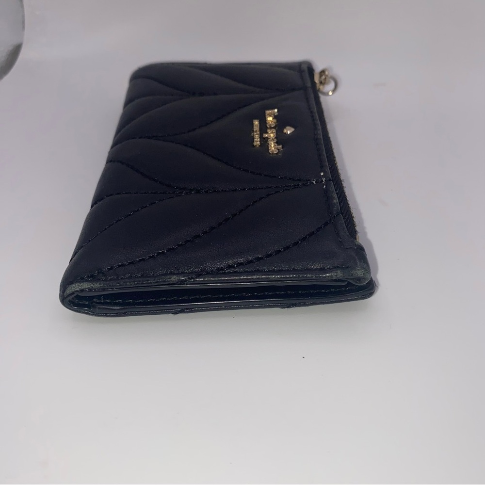KATE SPADE NEW YORK Briar Lane Quilted Black Wallet Keychain /Coin Purse/ID - Picture 7 of 9